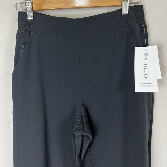 Athleta Brooklyn Jogger Pants Elastic waist Black Sz6 tag removed but never worn - Picture 2 of 14